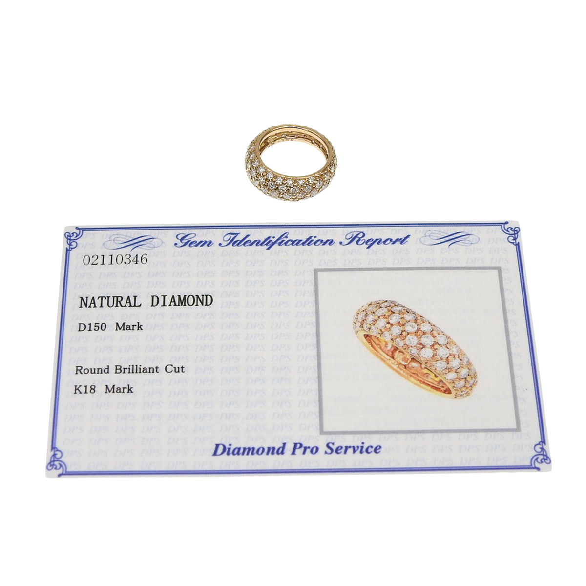 Pave Diamond Ring D1.50 K18 Pink Gold PG