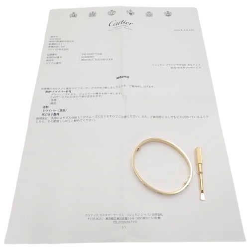 LOVE Bracelet Classic Model K18 Yellow Gold YG Love Bracelet
