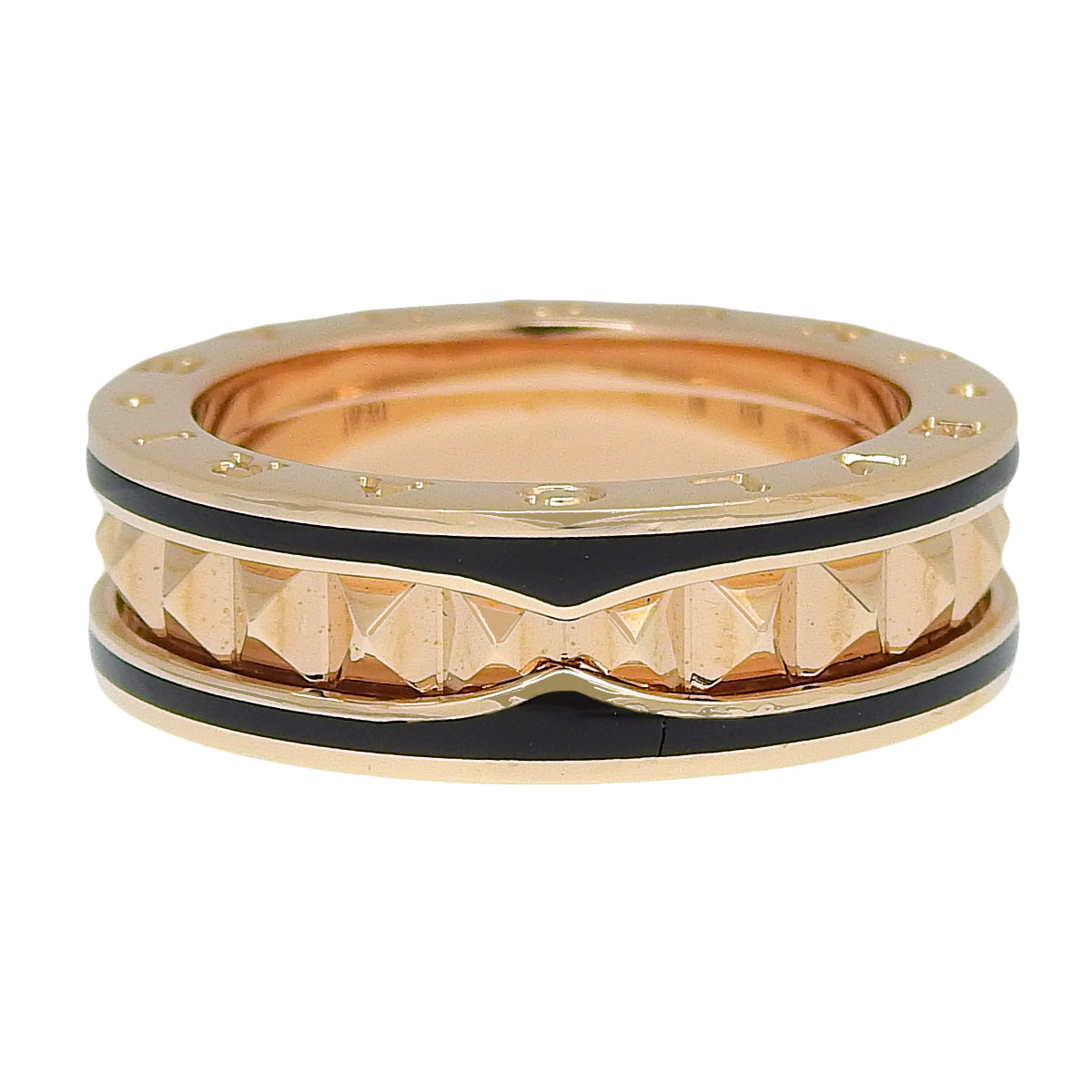 B-zero1 Lock 1-Band Ring in 18K Pink Gold, PG, and Ceramic