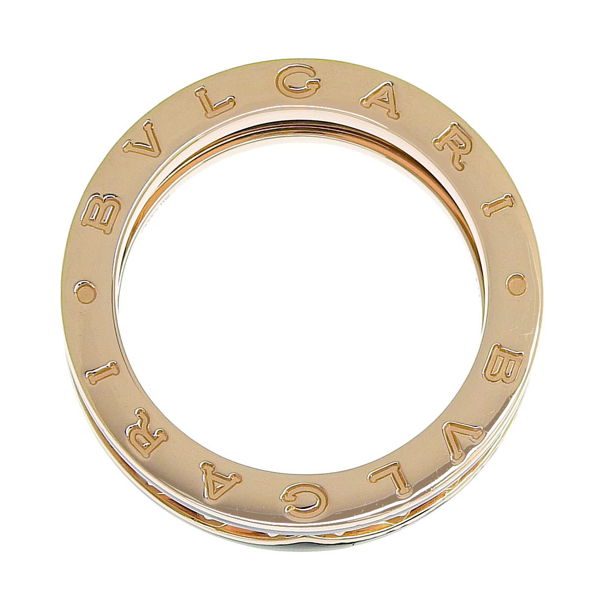 B-zero1 Lock 单环戒指,18K 玫瑰金,PG 材质,陶瓷材质