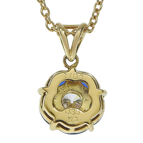 Sapphire and Diamond Necklace S1.03/D0.35 K18 Yellow Gold YG