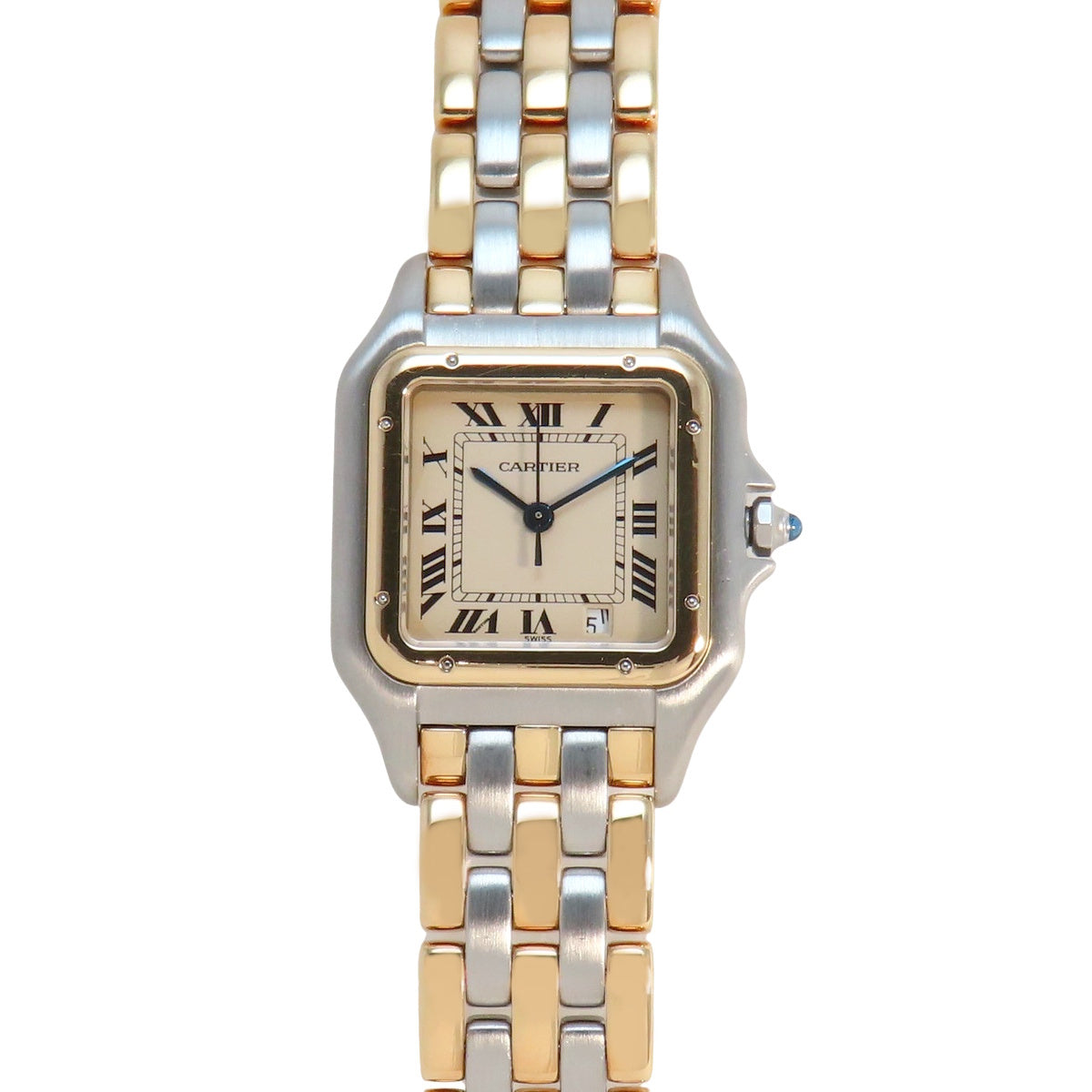 パンテールMM 3ロウ YG/SS アイボリー クオーツ レディース