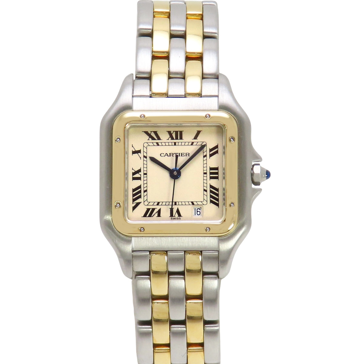 83083242 Panthère MM 2 Row YG/SS Quartz Ivory
