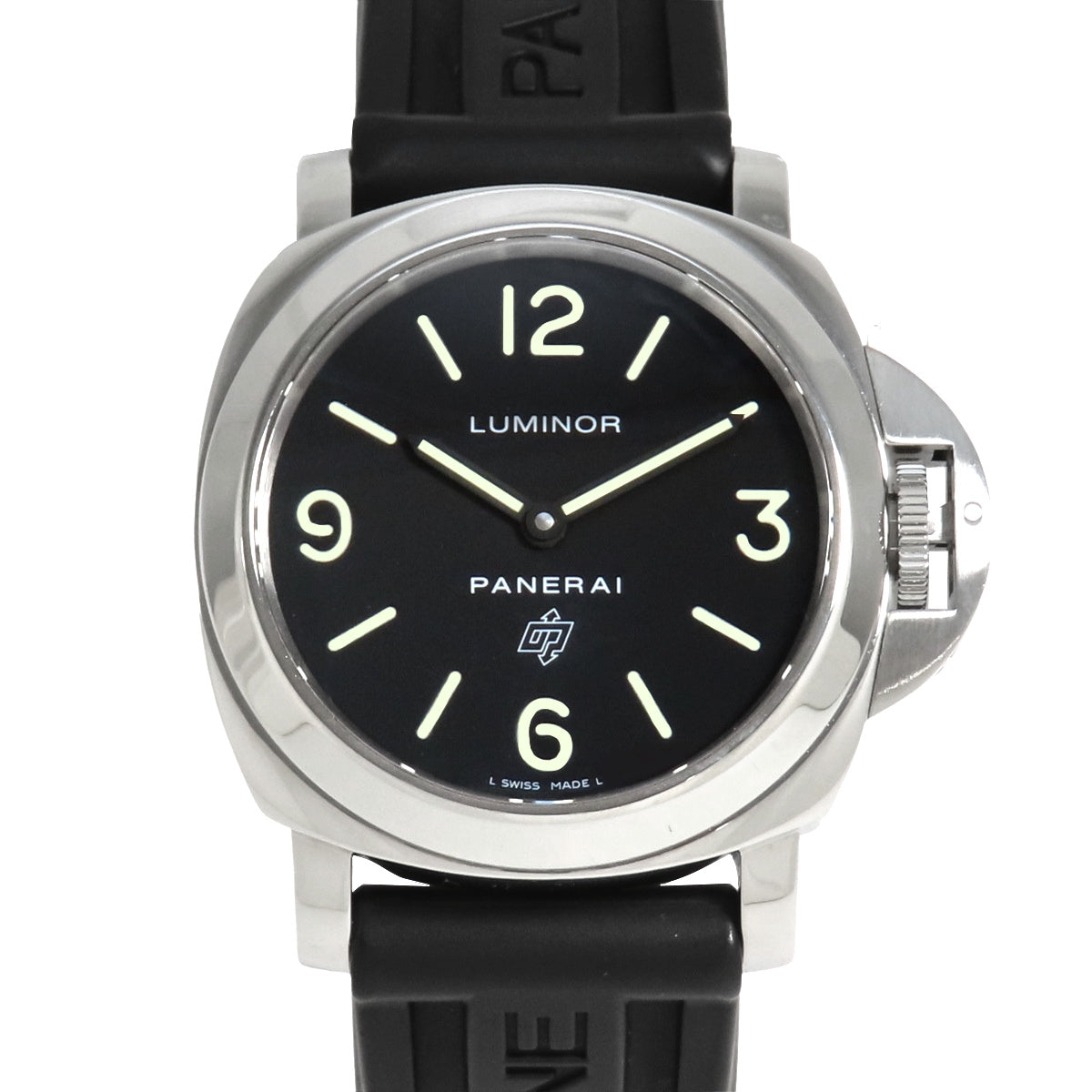 PAM00000 Luminor Base Logo SS/Rubber Hand-wound Black