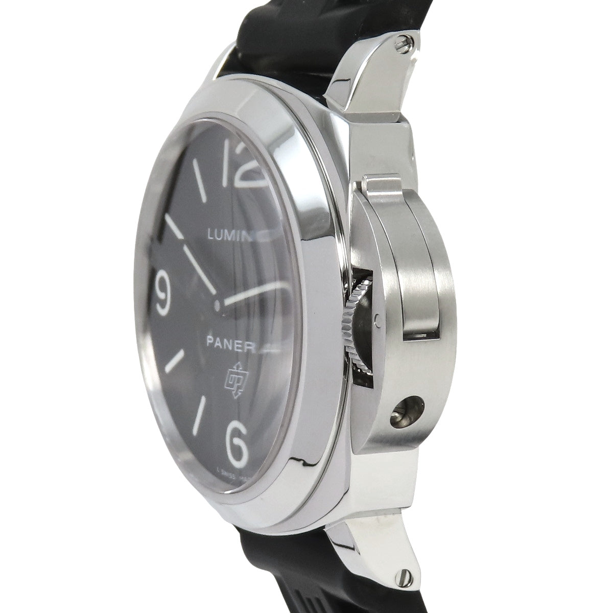 PAM00000 Luminor Base Logo SS/Rubber Hand-wound Black