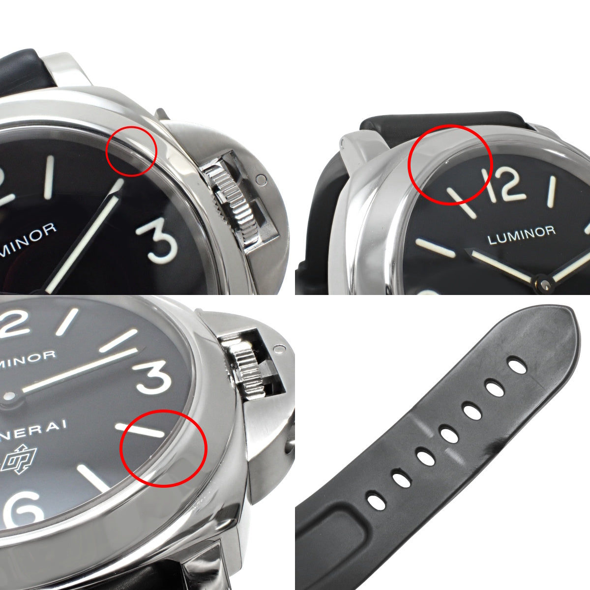 PAM00000 Luminor Base Logo SS/Rubber Hand-wound Black