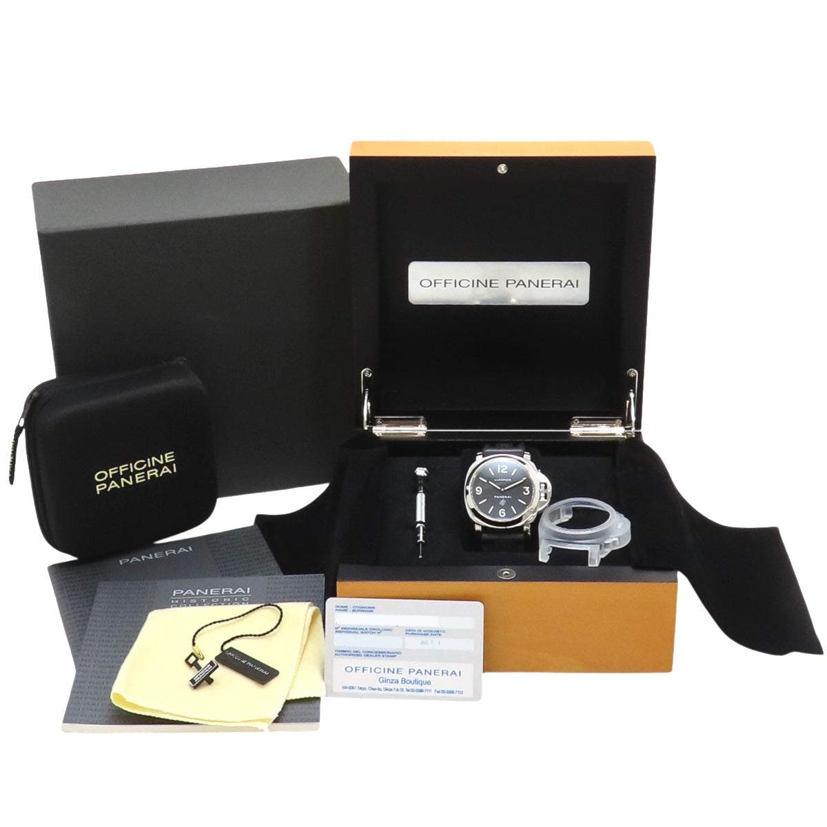 PAM00000 Luminor Base Logo SS/Rubber Hand-wound Black