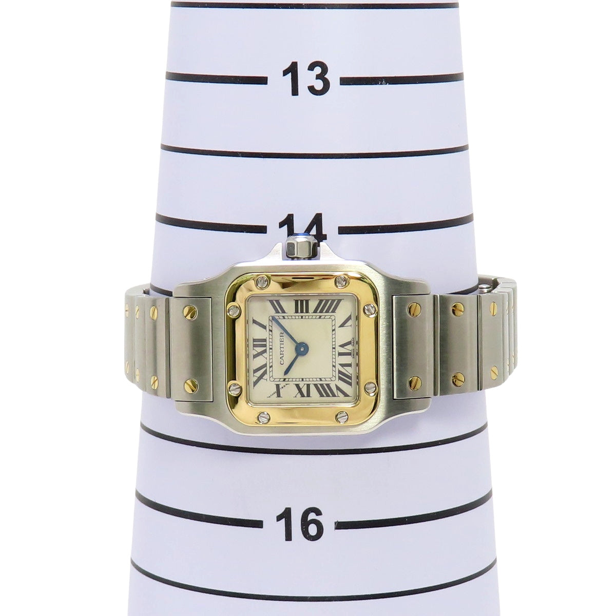 W20012C4 桑托斯-杜蒙系列 SM K18YG×SS 石英表 白色