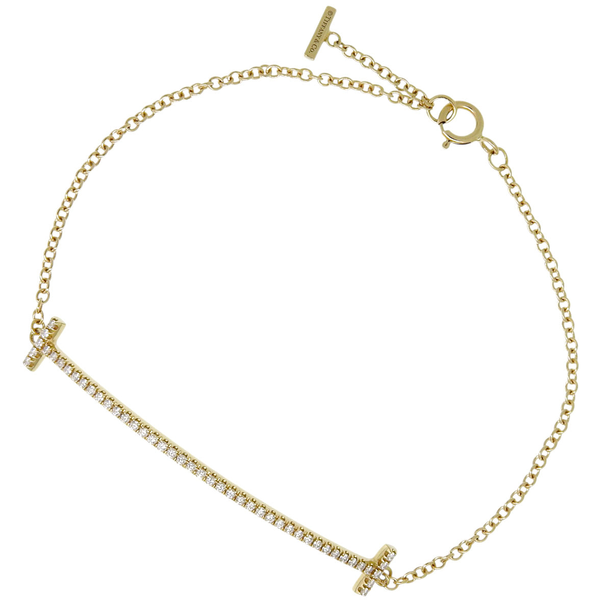 微笑手链,钻石,18K 黄金,中号