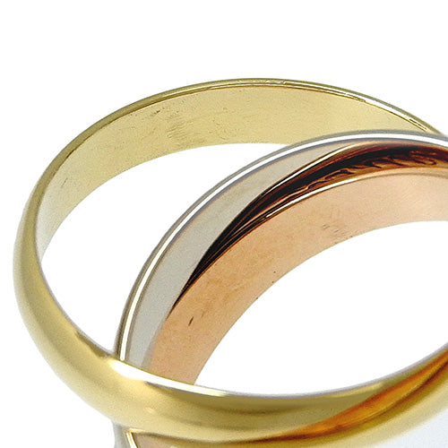 Cartier Trinity 戒指,18K 黄金 (YG)、18K 玫瑰金 (PG)、18K 白金 (WG)