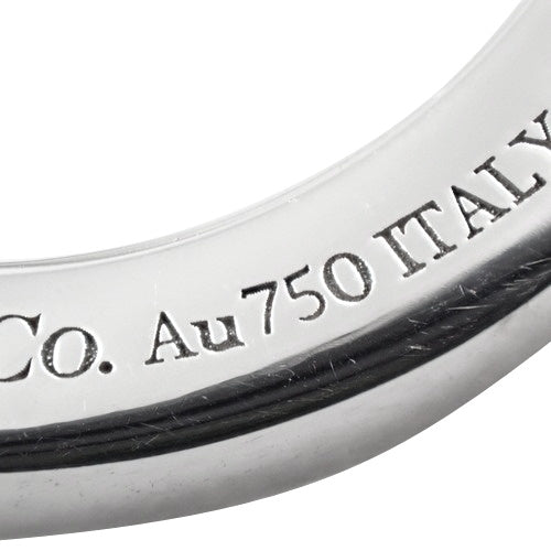 T One Open Hoop Earrings with Diamonds, D0.24/D0.24, 18K White Gold, WG