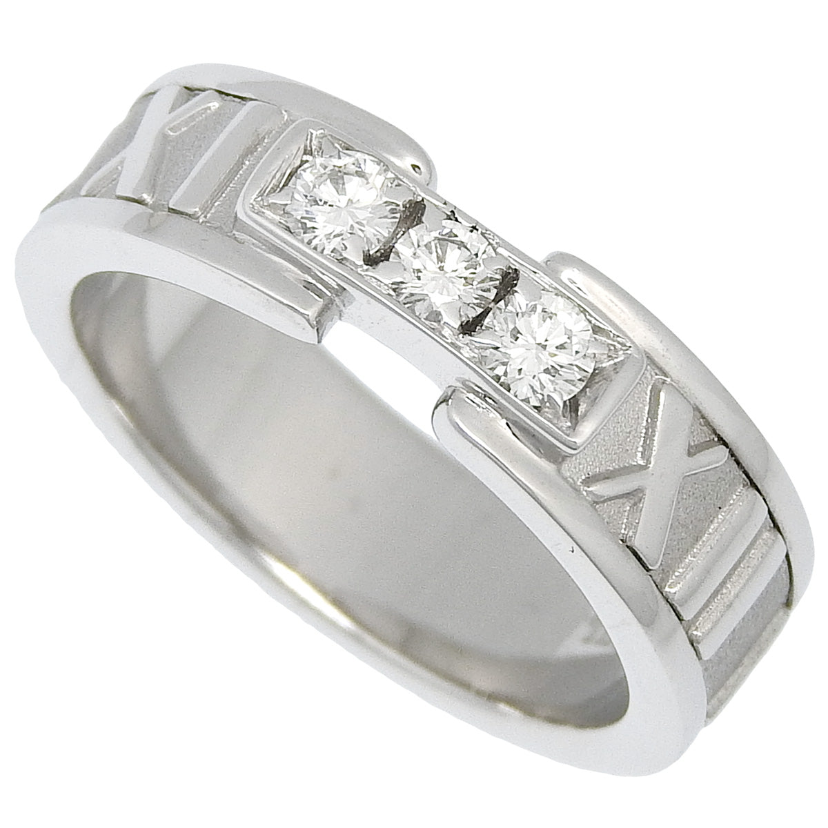 Atlas Diamond Ring in 18K White Gold and White Gold