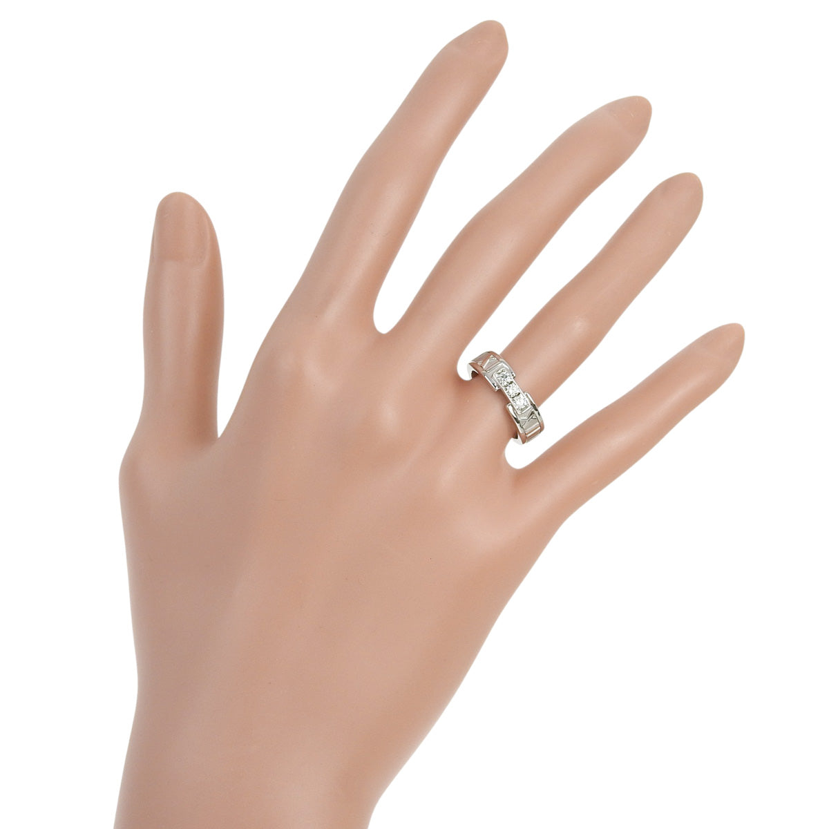 Atlas Diamond Ring in 18K White Gold and White Gold