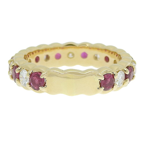 ルビー ダイヤモンド リング R1.50/D0.94 K18 イエローゴールド YG