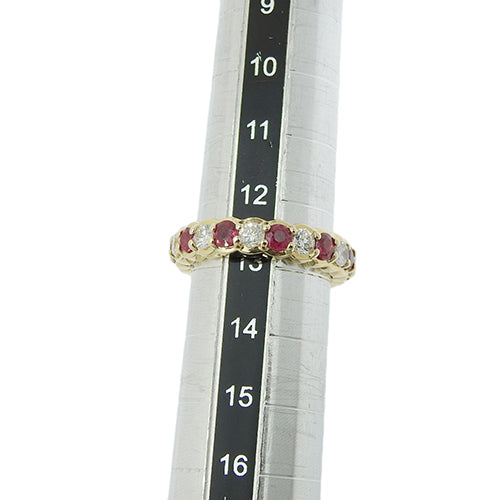 红宝石和钻石戒指 R1.50/D0.94 K18 黄金 YG