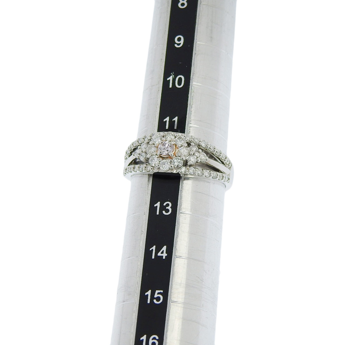 粉红钻石花朵戒指 PD0.079/D0.56 Pt950 铂金