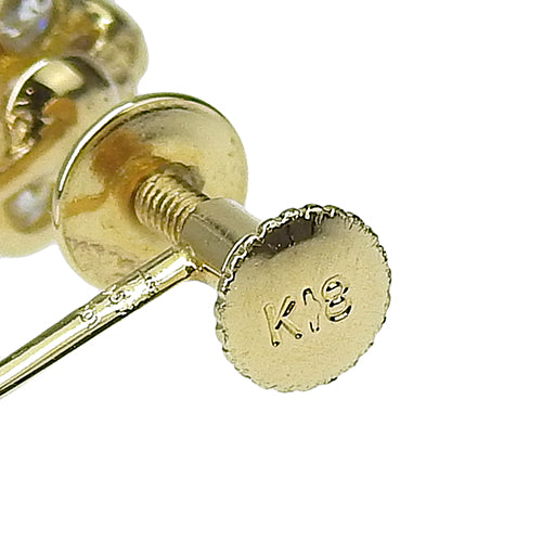 花卉图案耳环 0.25/0.25 K18 黄金 YG