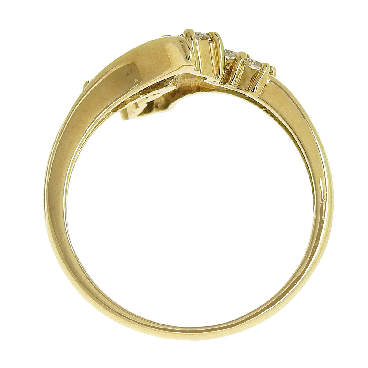 ダイヤモンド リング D0.51 K18 イエローゴールド YG 10PD