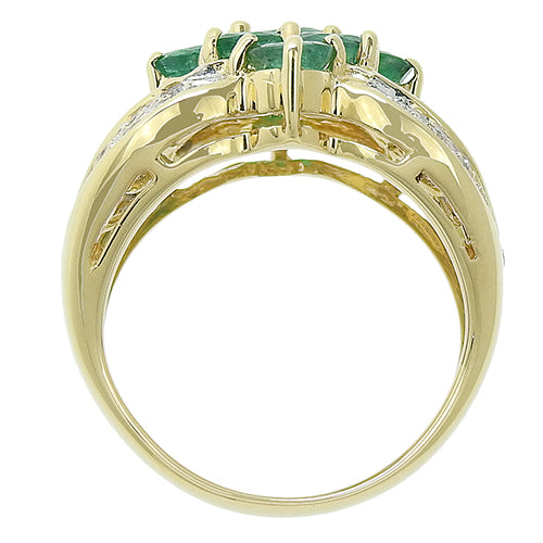 エメラルド ダイヤモンド リング E0.46/D0.48 K18 イエローゴールド YG