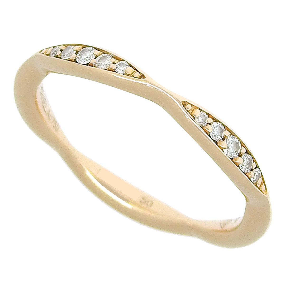 Camellia diamond ring in 18K pink gold and PG