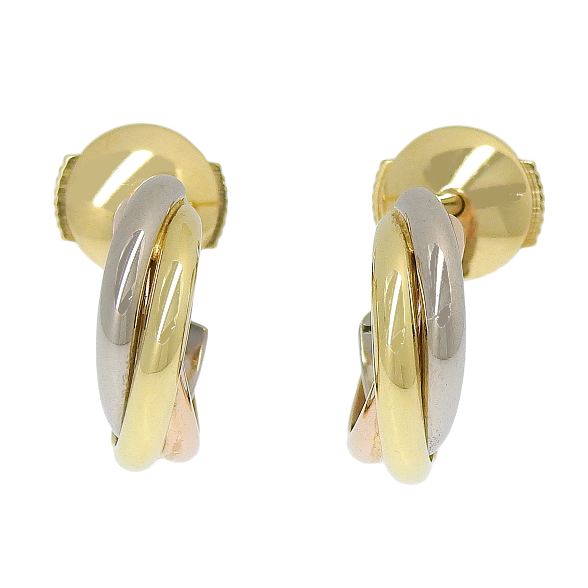 三位一体耳环 18K 黄金 (YG)、18K 粉金 (PG)、18K 白金 (WG)