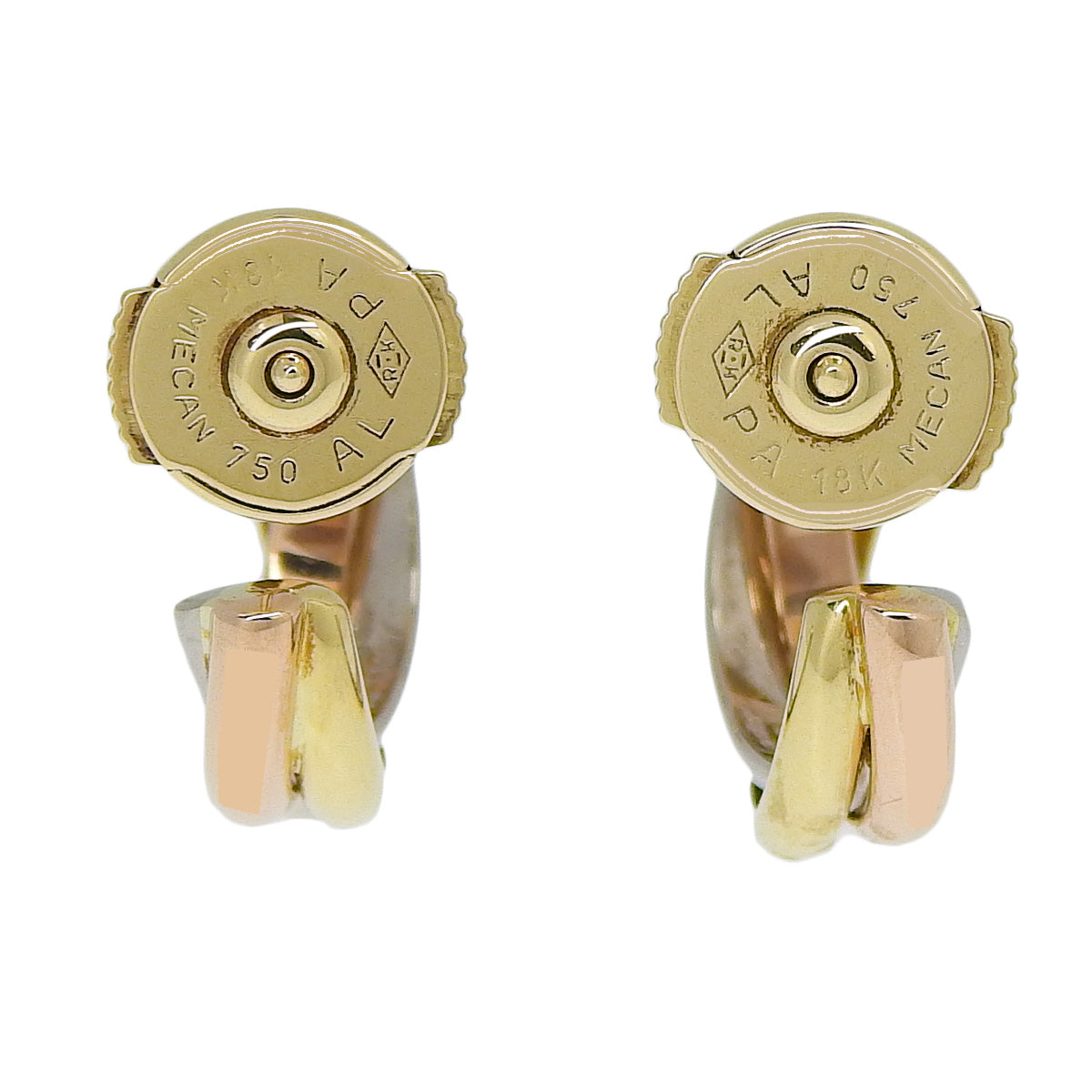 Trinity Earrings in 18K Yellow Gold (YG), 18K Pink Gold (PG), 18K White Gold (WG)