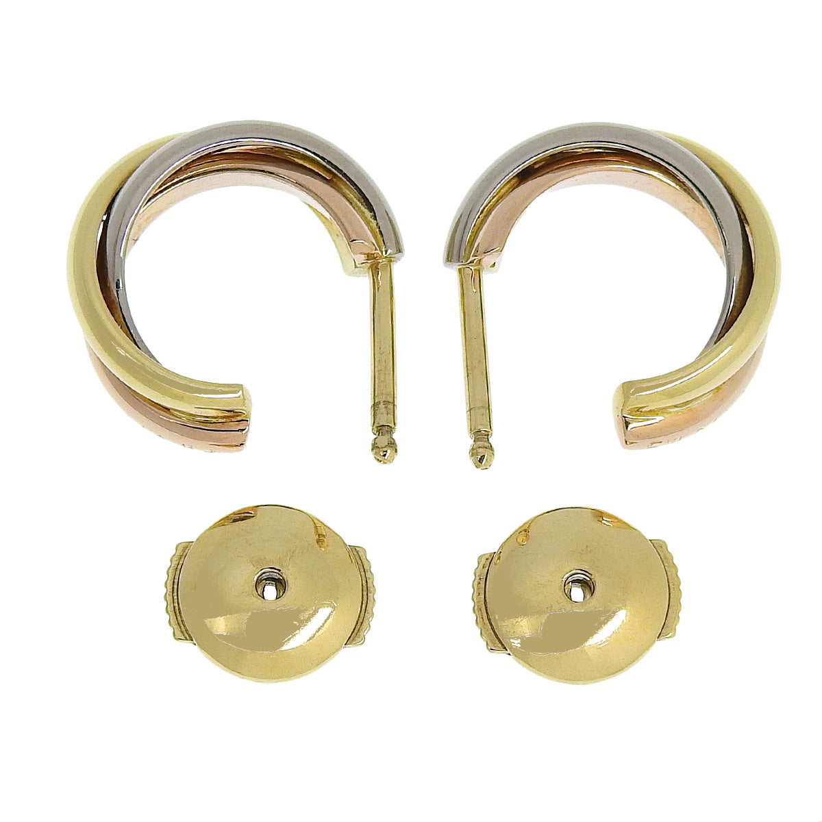 Trinity Earrings in 18K Yellow Gold (YG), 18K Pink Gold (PG), 18K White Gold (WG)