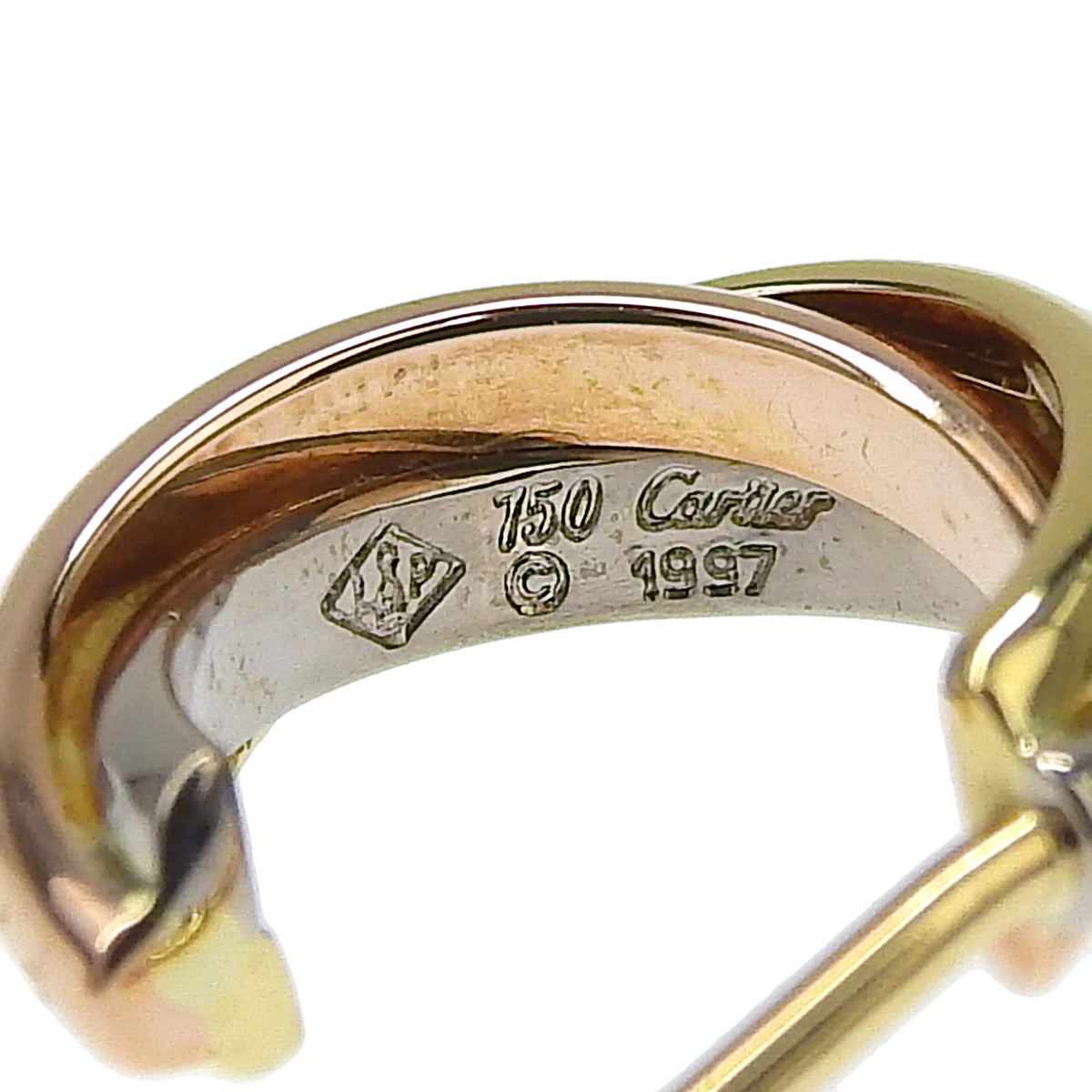 三位一体耳环 18K 黄金 (YG)、18K 粉金 (PG)、18K 白金 (WG)