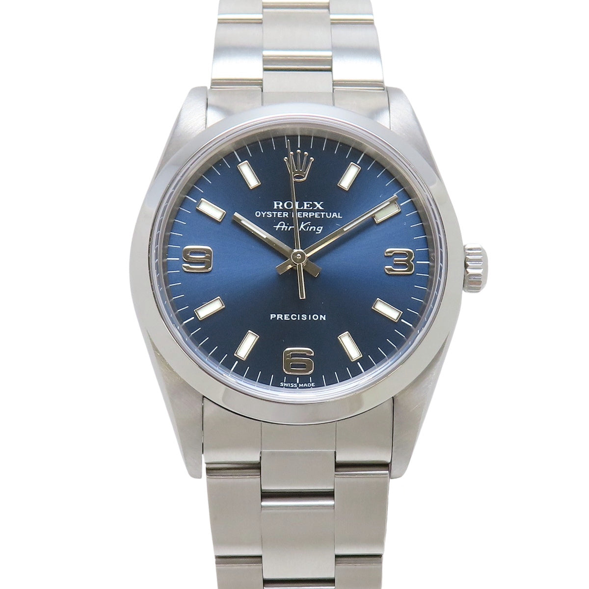 14000型空中霸王,精钢材质,U字头编号,自动上链,蓝色表盘。