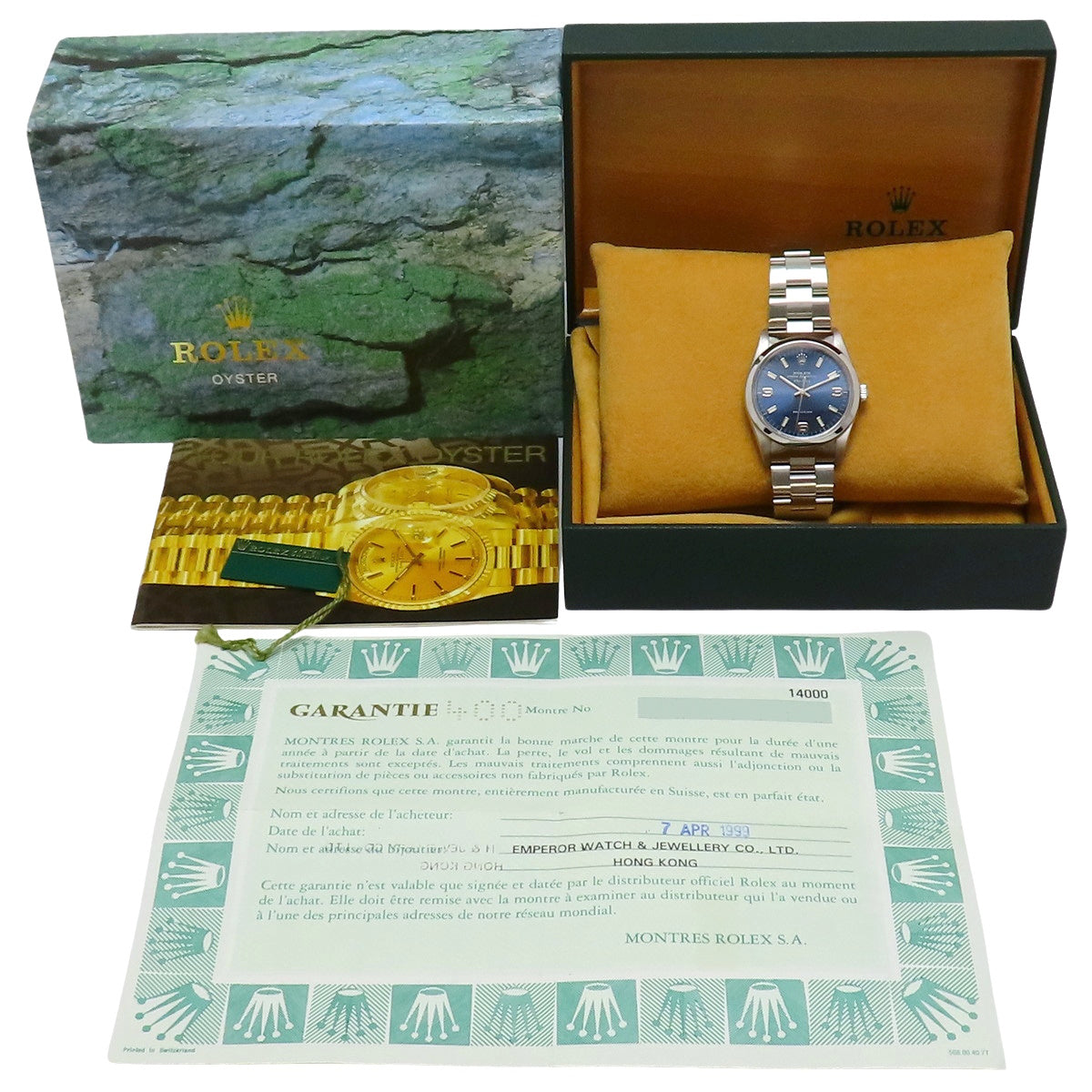 14000型空中霸王,精钢材质,U字头编号,自动上链,蓝色表盘。