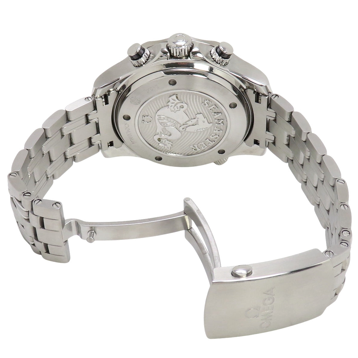 212.30.44.50.01.001 海马系列 潜水300米计时腕表 不锈钢 自动上链 黑色