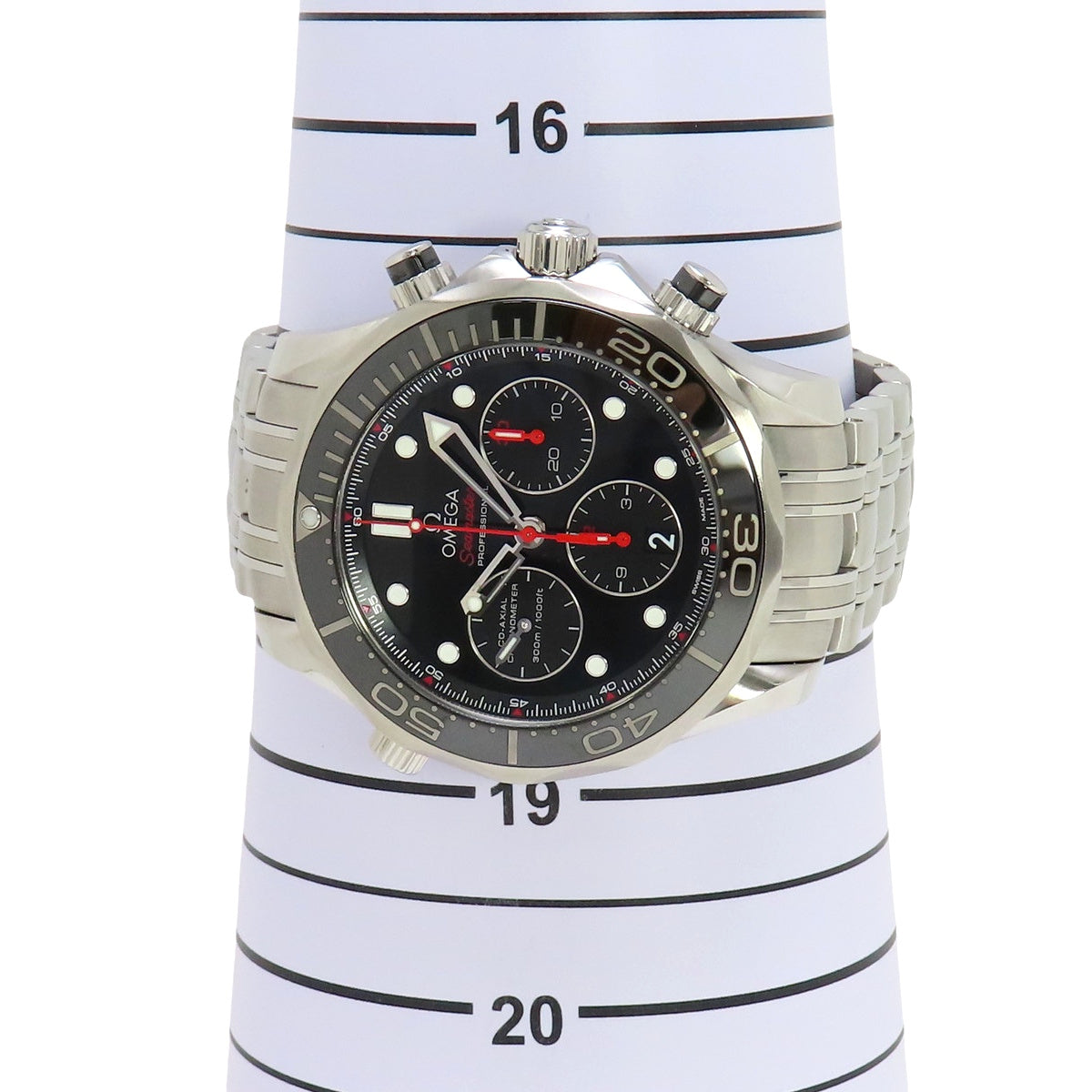 212.30.44.50.01.001 海马系列 潜水300米计时腕表 不锈钢 自动上链 黑色