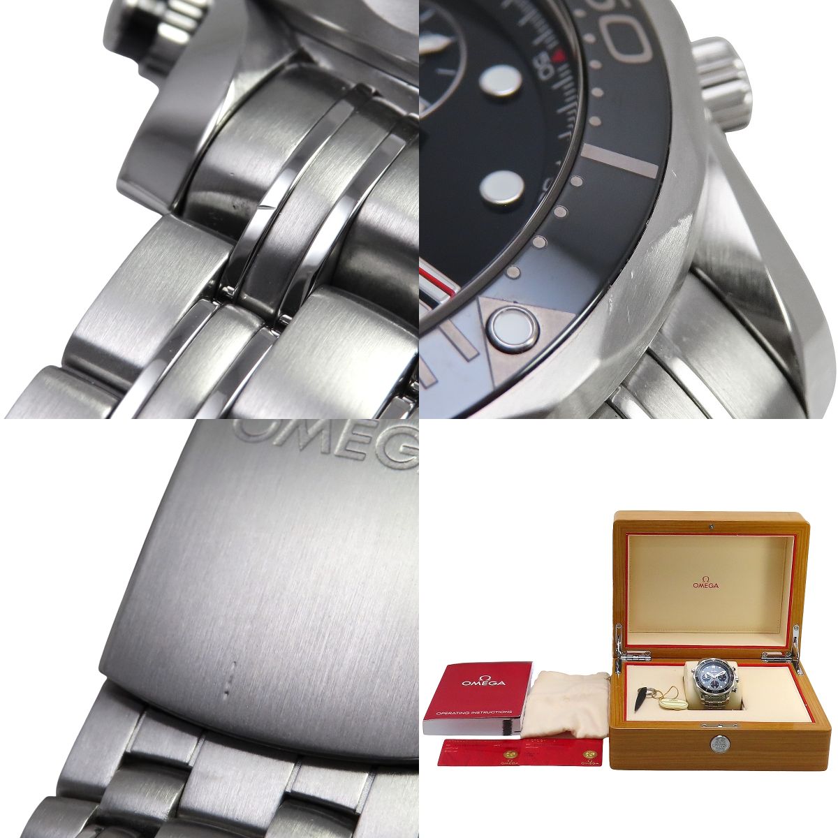 212.30.44.50.01.001 シーマスター ダイバー300 クロノグラフ ステンレススチール SS 自動巻き ブラック