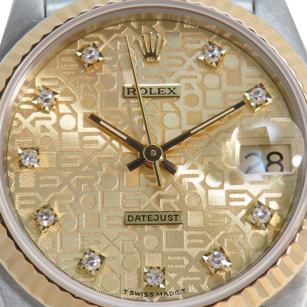 Datejust 68273G YG/SS W Serial Champagne Computer/10PD Automatic Boys' Watch