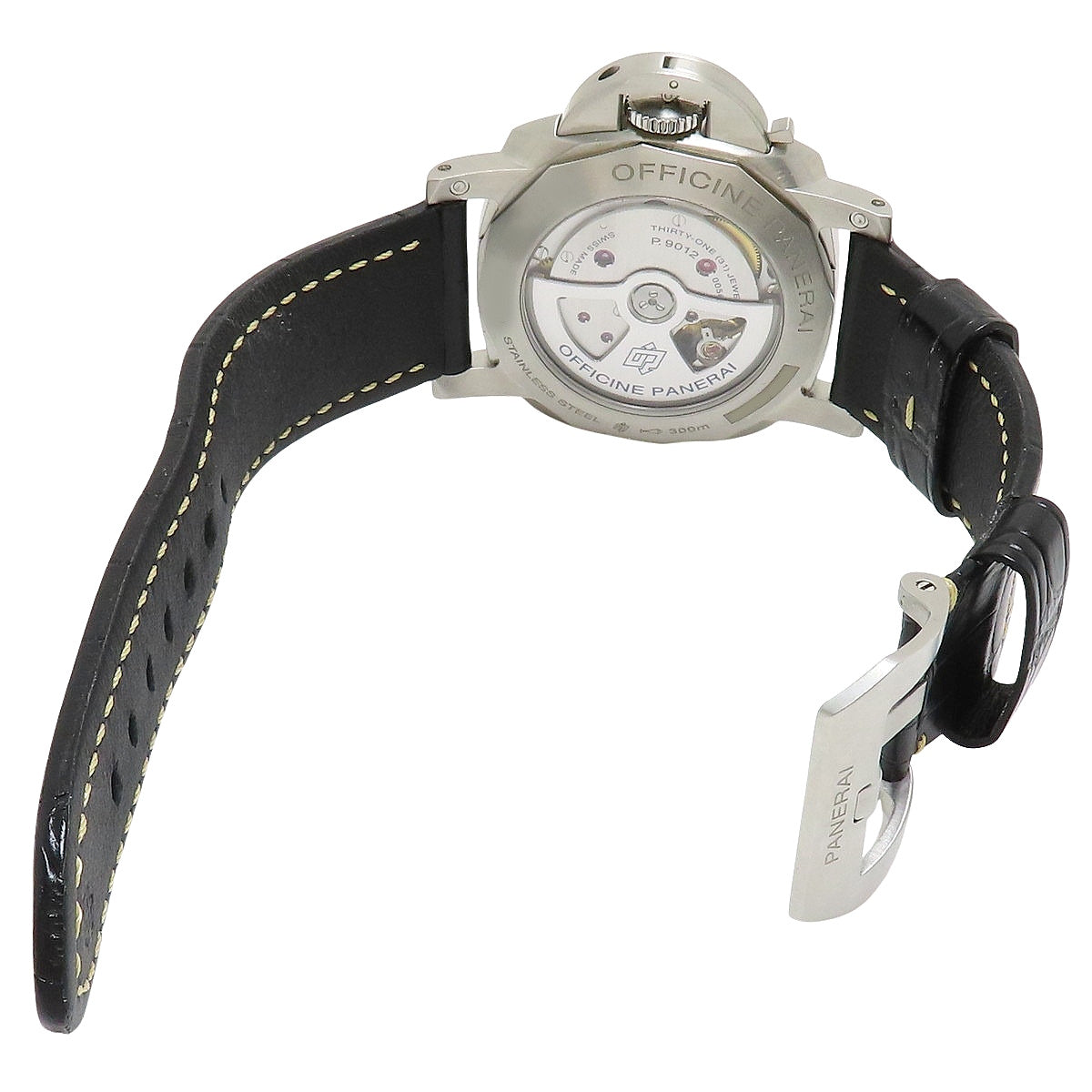 PAM01321 Luminor 1950 3日动力储存精钢/皮革自动腕表 黑色