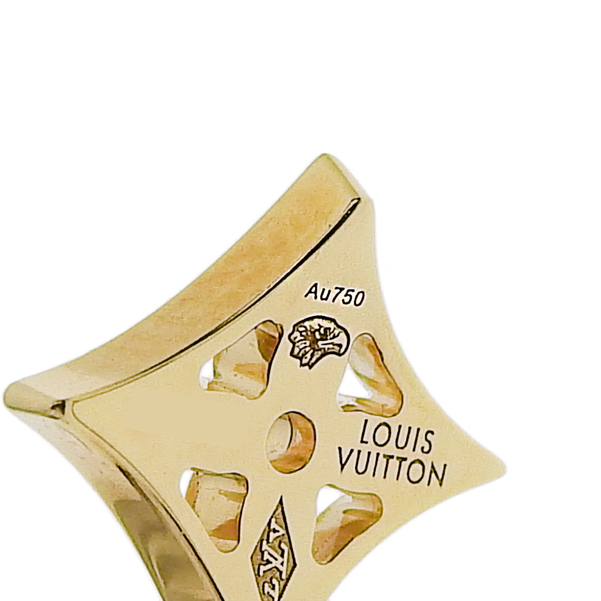 LV Creole Monogram Diamond Earrings, K18 Yellow Gold (YG)