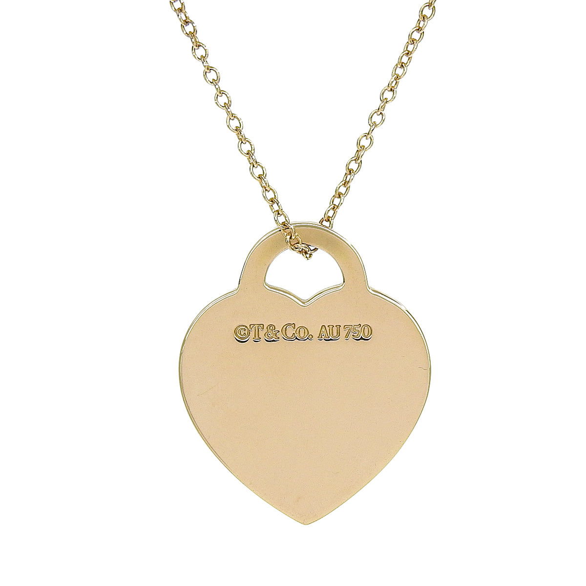 Heart Tag Pendant with Diamond in 18K Pink Gold and PG