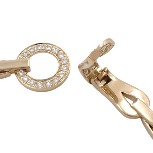 Agraffe Bracelet with Diamonds and 18K Yellow Gold Pavé