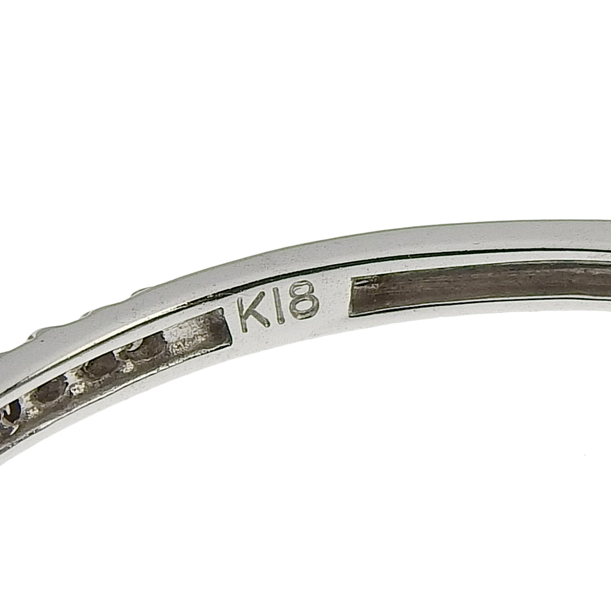 ダイヤモンド フープピアス K18 ホワイトゴールド WG