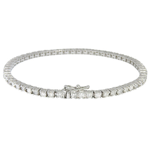 Diamond Tennis Bracelet D3.00 K18 White Gold WG