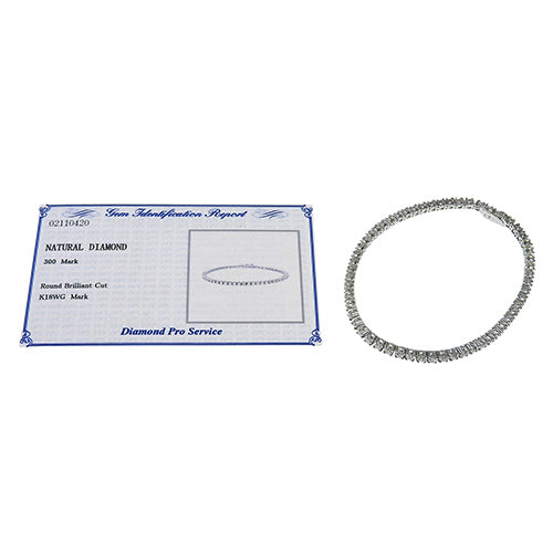 Diamond Tennis Bracelet D3.00 K18 White Gold WG