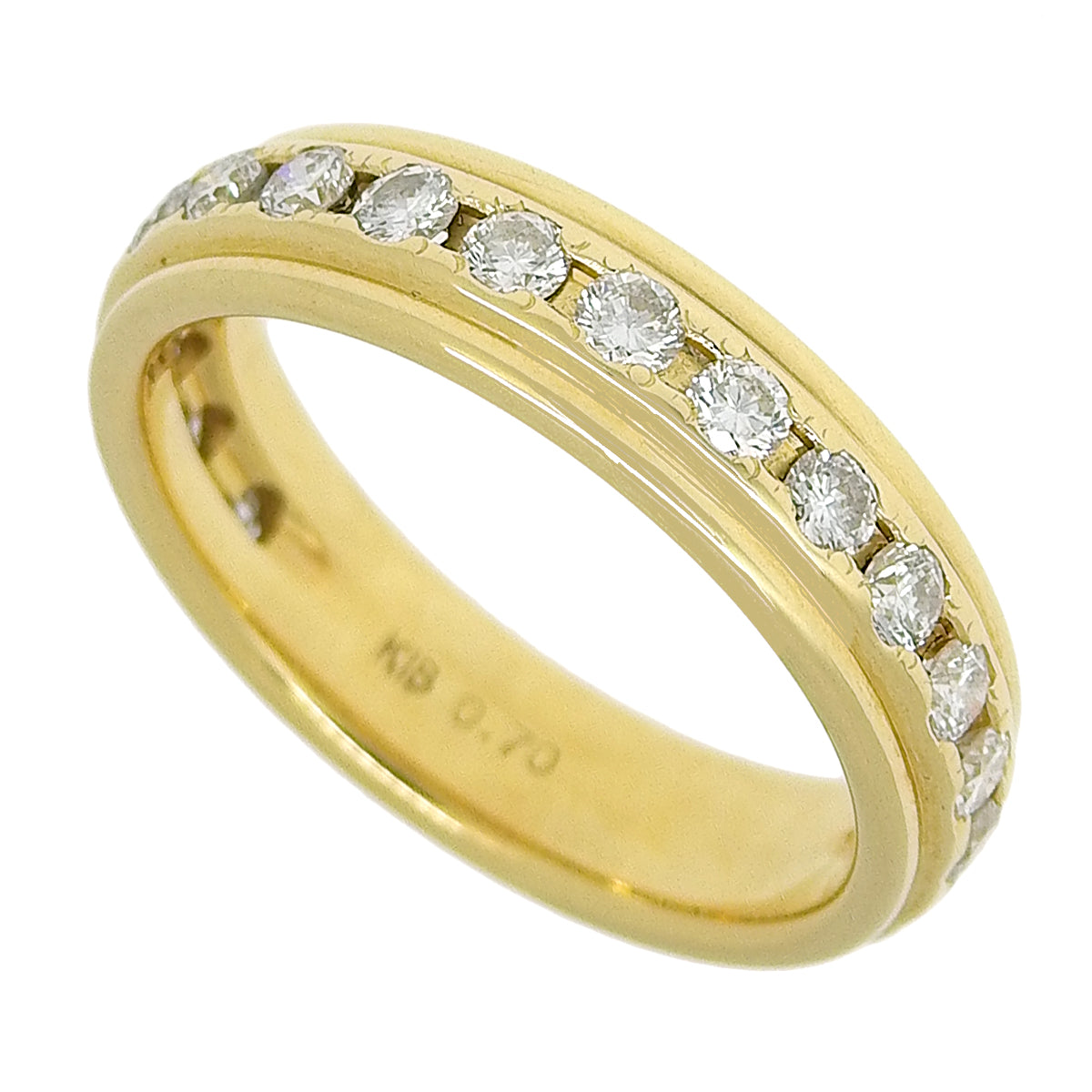 Full eternity diamond ring D0.70 K18 yellow gold YG