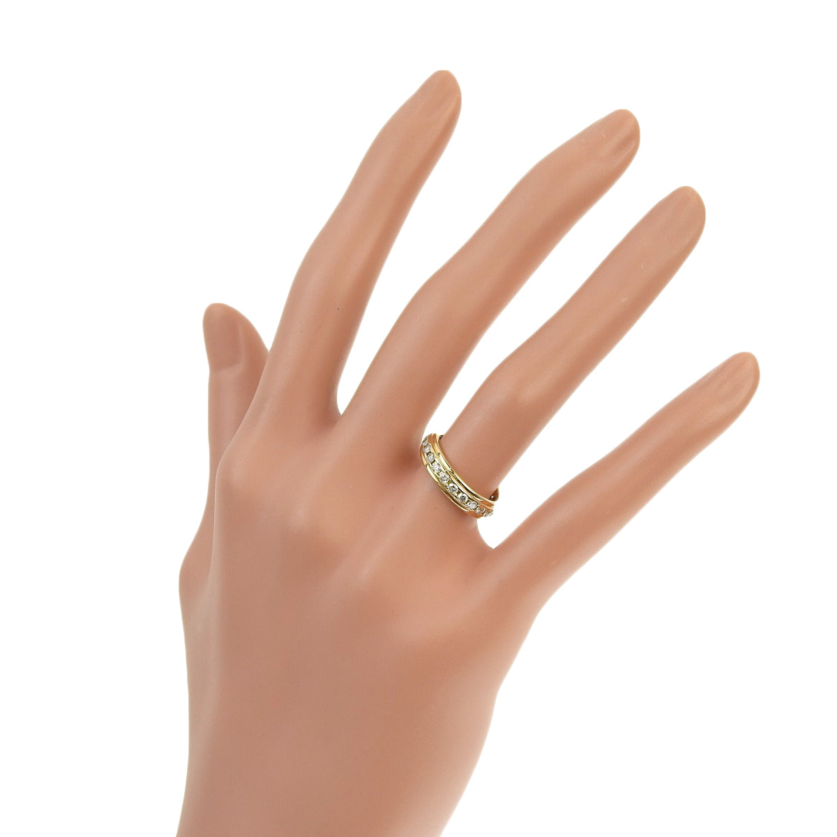 Full eternity diamond ring D0.70 K18 yellow gold YG