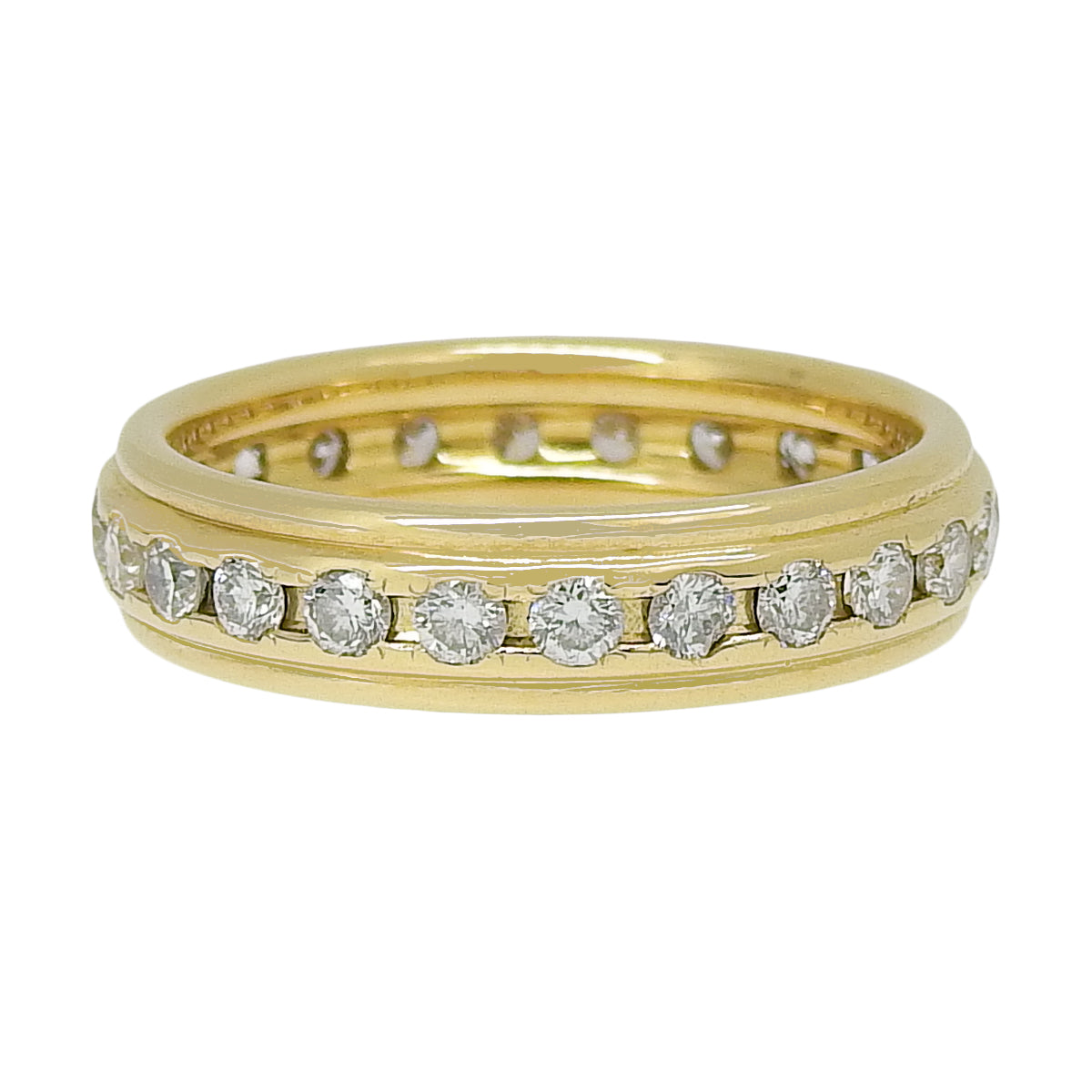 Full eternity diamond ring D0.70 K18 yellow gold YG