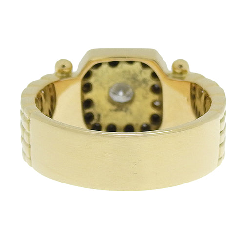 Signet Diamond Ring D0.33 K18 Yellow Gold YG Estelle