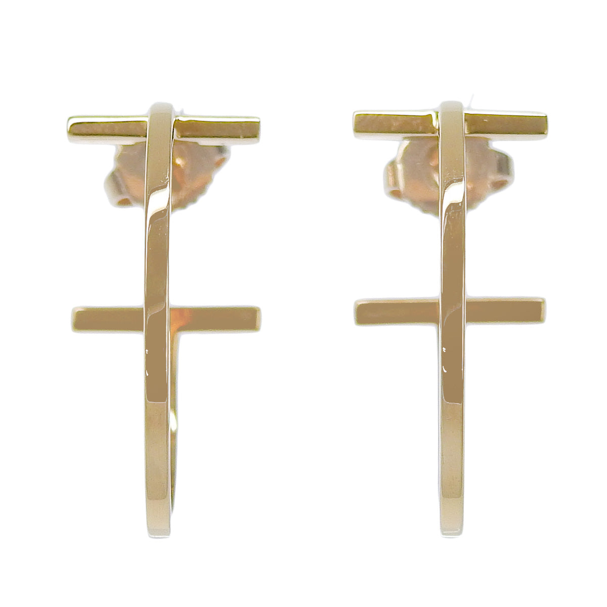 Medium Wire Hoop Earrings in 18K Pink Gold and PG