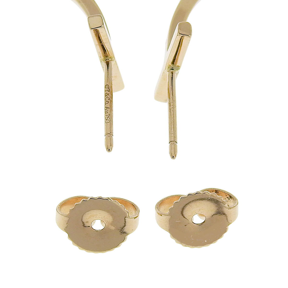 18K 玫瑰金和 PG 材质中号金属圈耳环