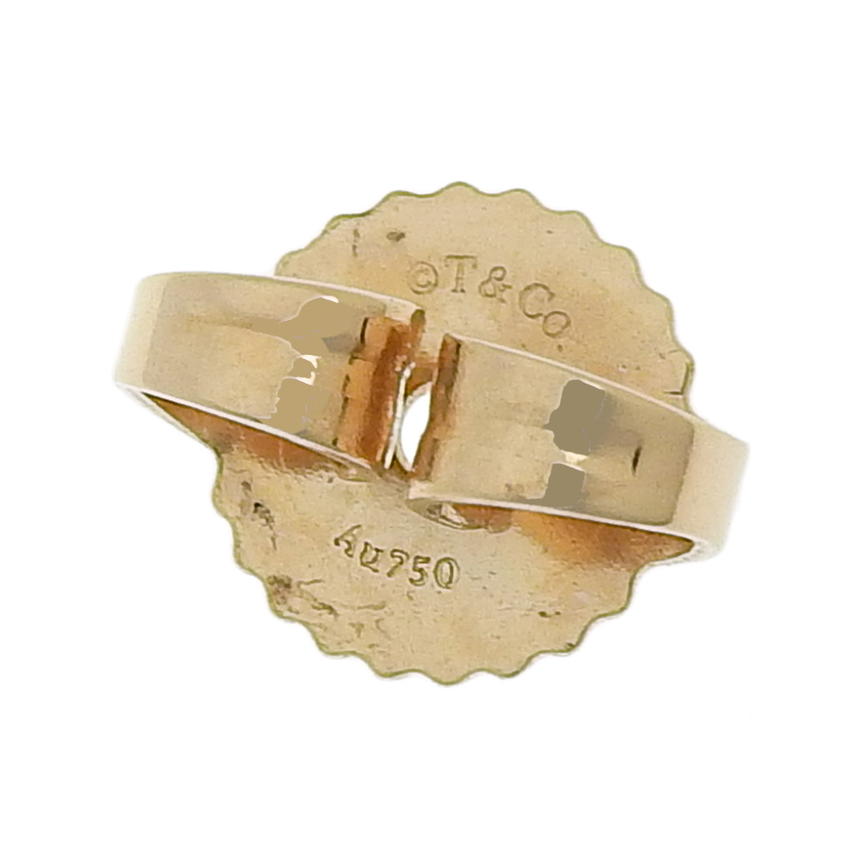 18K 玫瑰金和 PG 材质中号金属圈耳环