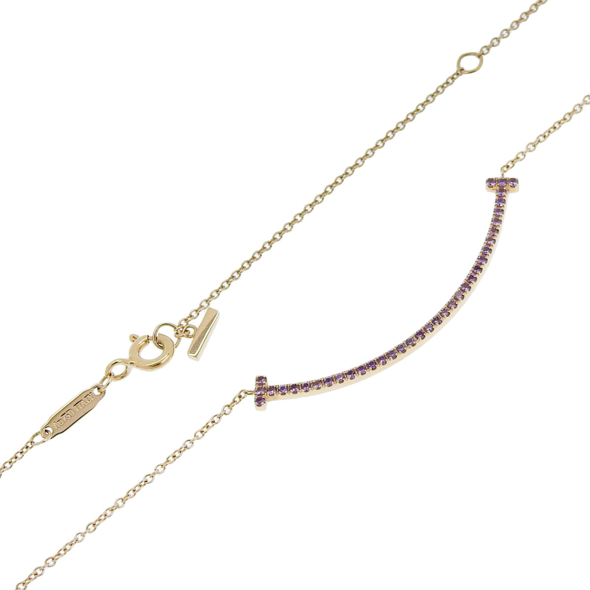 Small Smile Pendant with Pink Sapphire and 18K Pink Gold