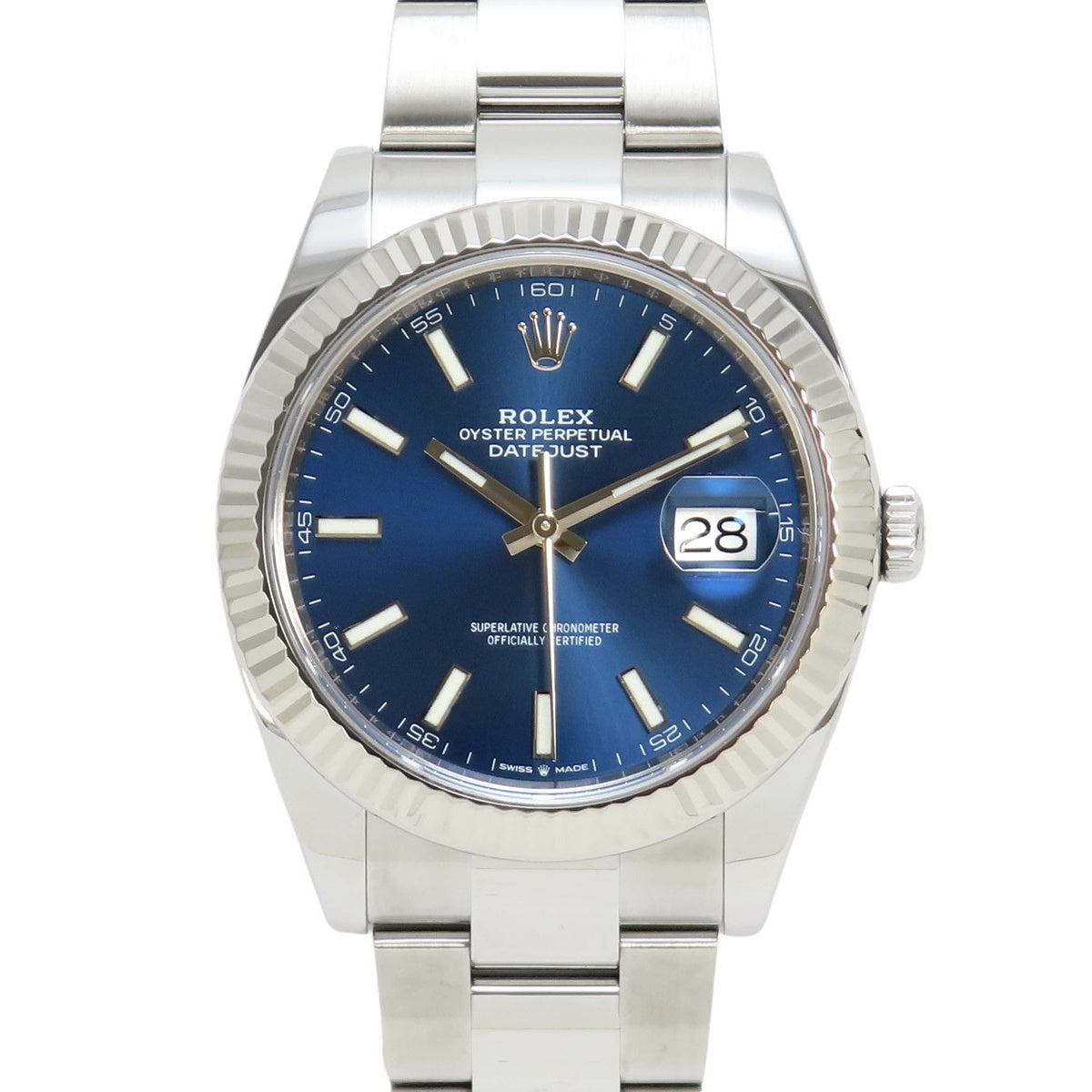 126334 日志型41 WG/SS 不锈钢 随机编号 自动上链 蓝色